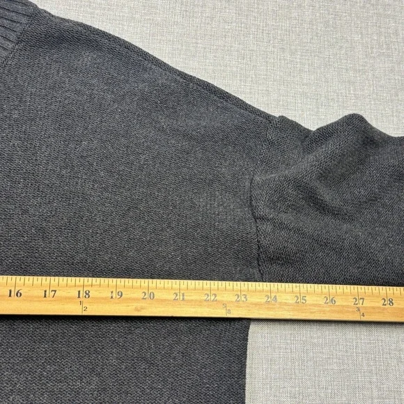 Quince Cardigan Womens Large Gray Crew Neck Button Front 100% Organic Cotton - Picture 7 of 10